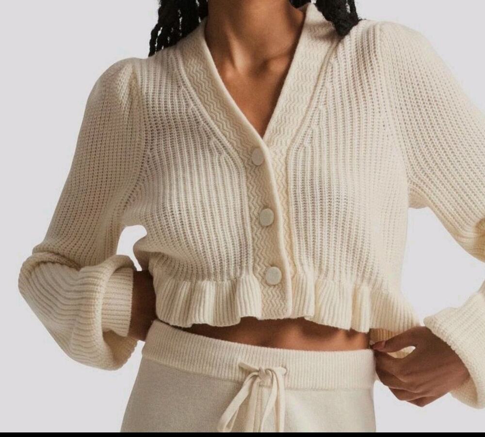 LoveShackFancy Women's Adessa Wool Cashmere Cardigan Sweater Size XS *Flawed*